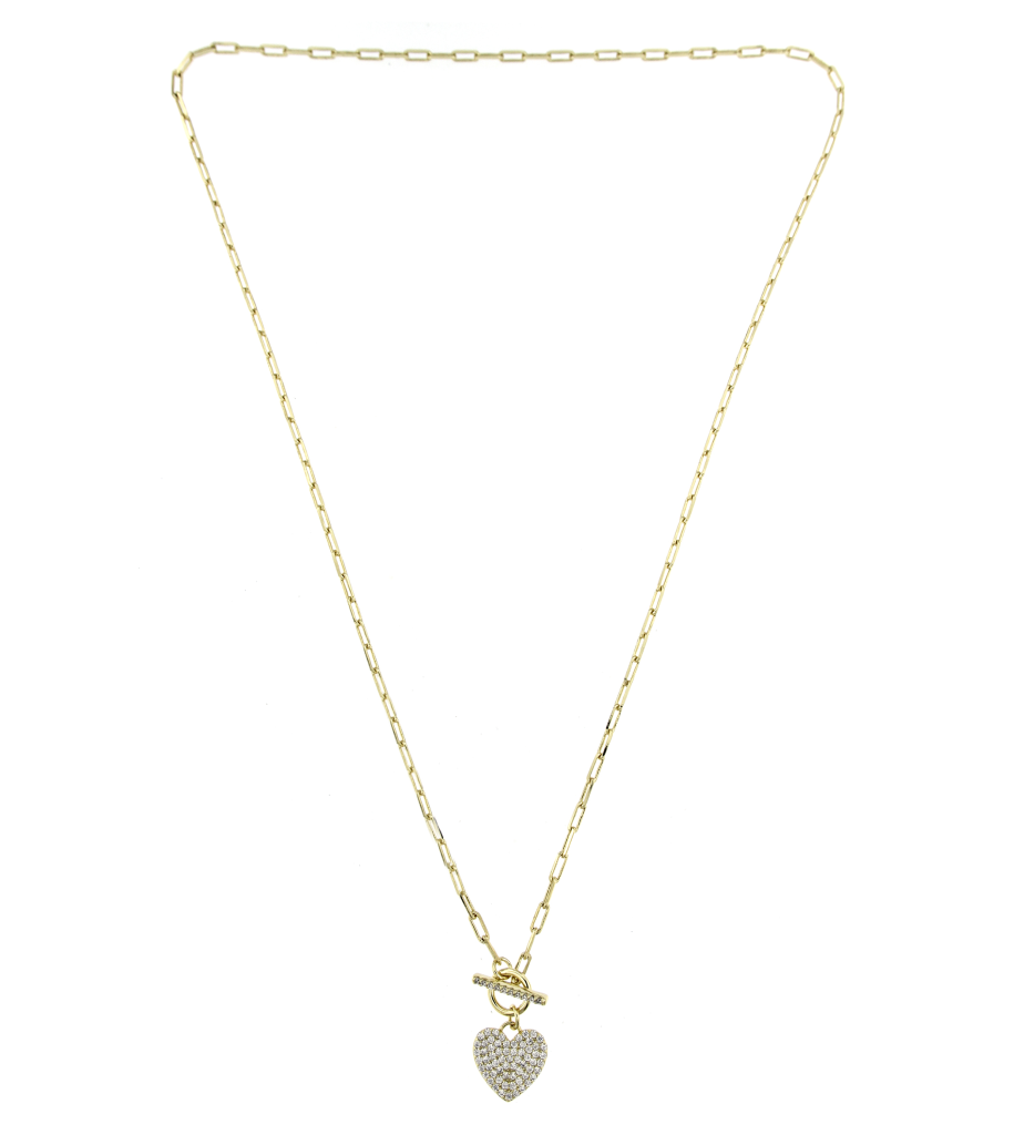 CL CATENA E CUORE ZIRC PENDENTE