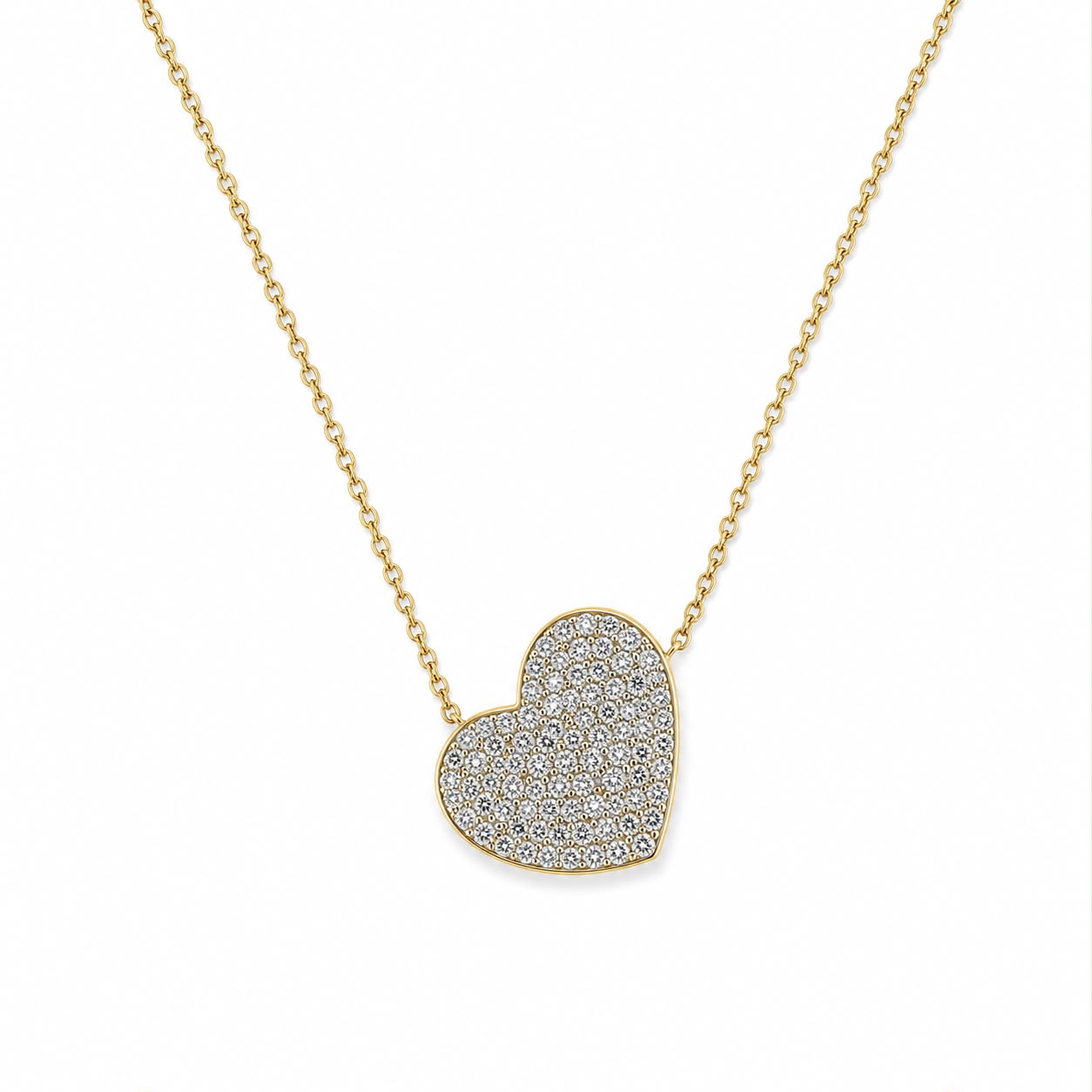 CL BRONZO CUORE ZIRCONI 2,5X2,5 CM
