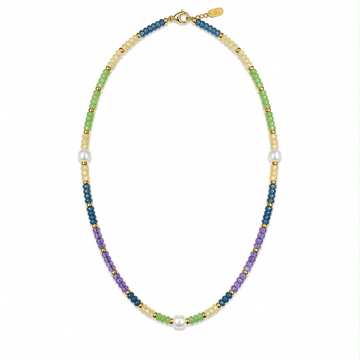 CL BRONZO PERLINE MULTICOLORE E PERLE