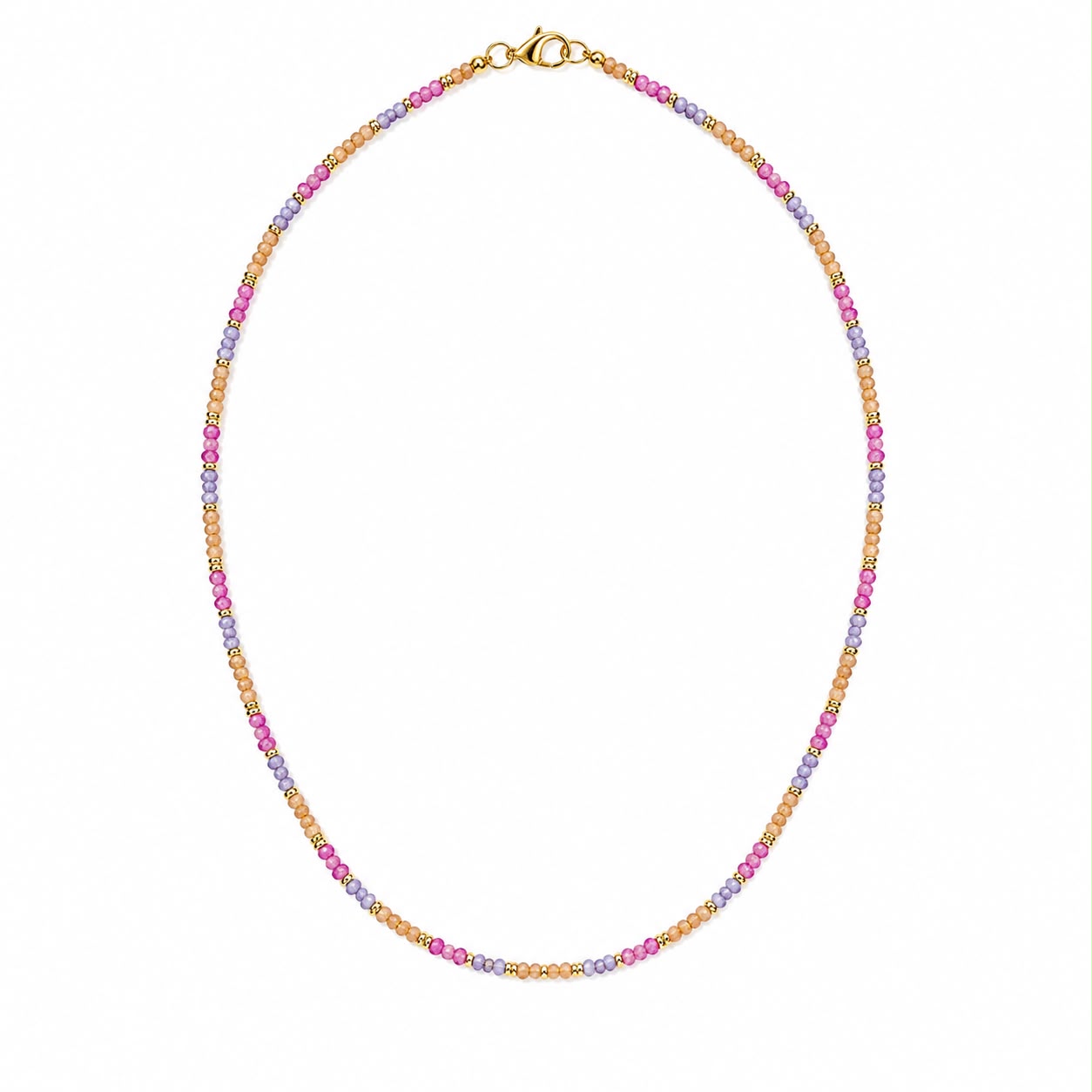 CL BRONZO PERLINE COLORATE ROSA, VIOLA, ARANCIONI