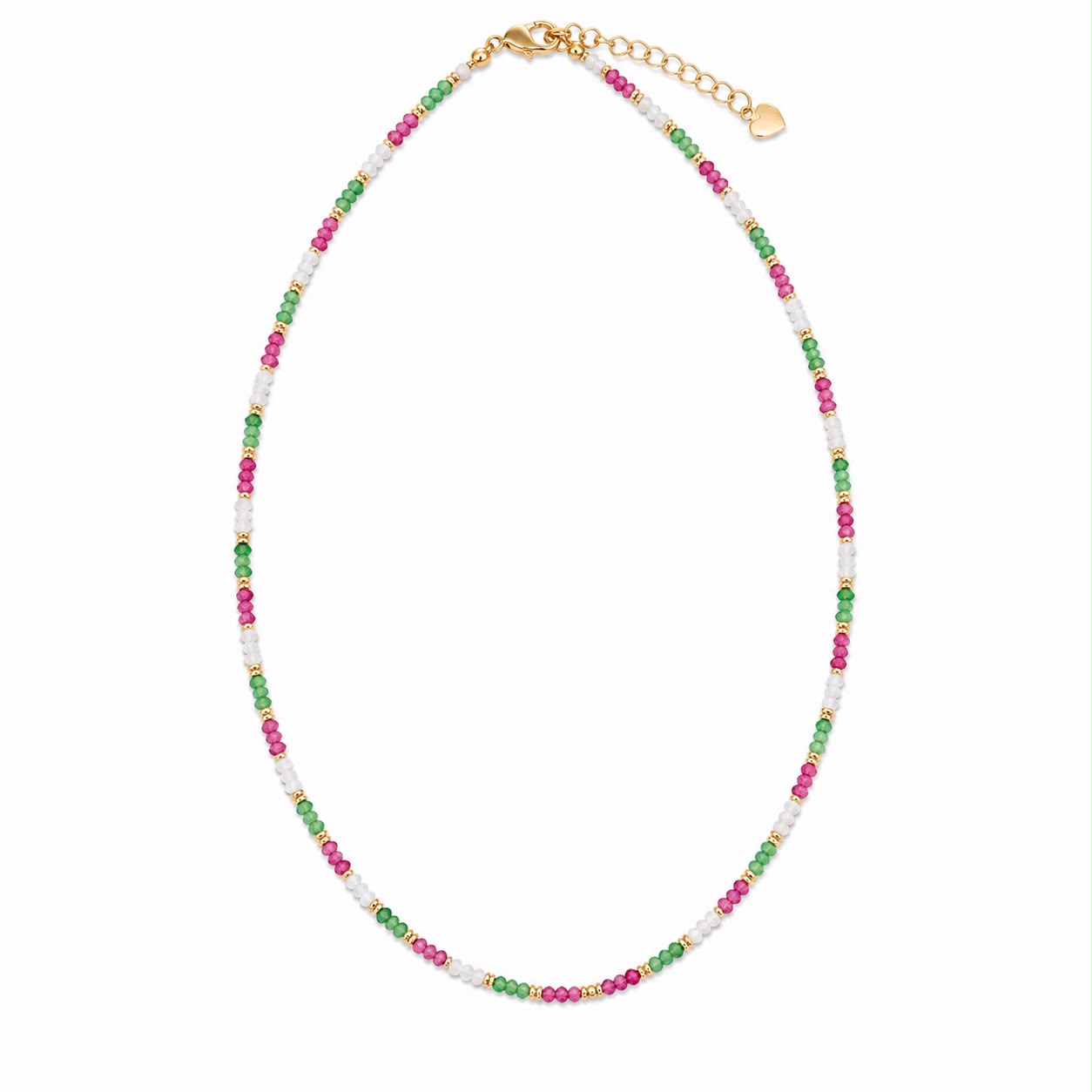 CL BRONZO PERLINE COLORATE ROSA, VERDI E BIANCHE