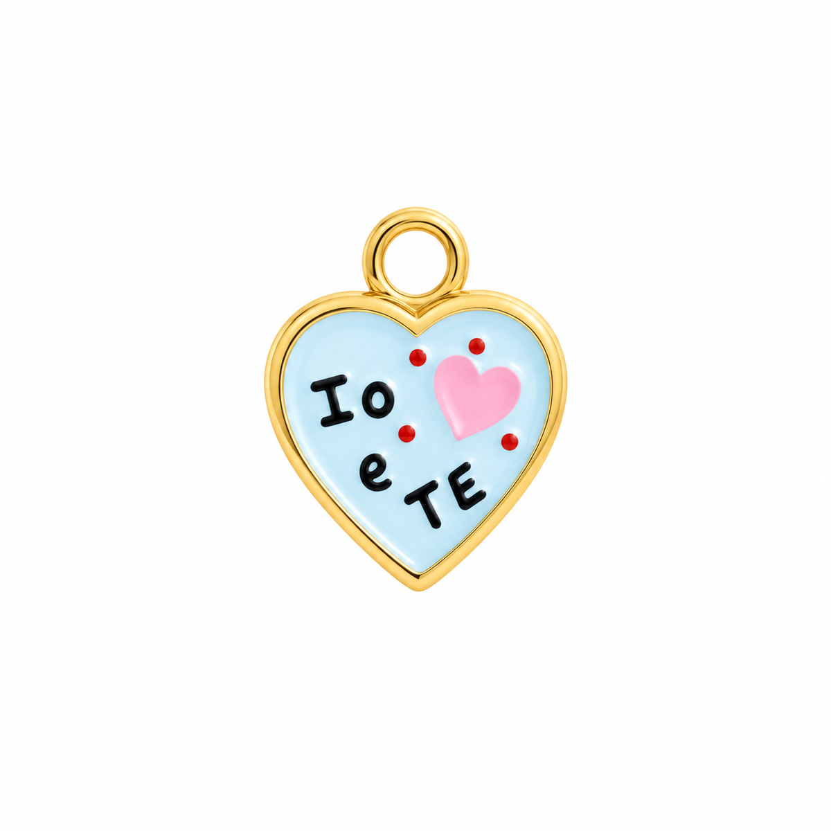 CN CUORE "IO E TE" SMALTO AZZURRO