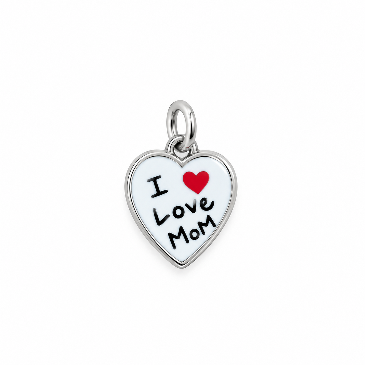 CN CUORE SCRITTA "I LOVE MUM" SMALTO AZZURRO
