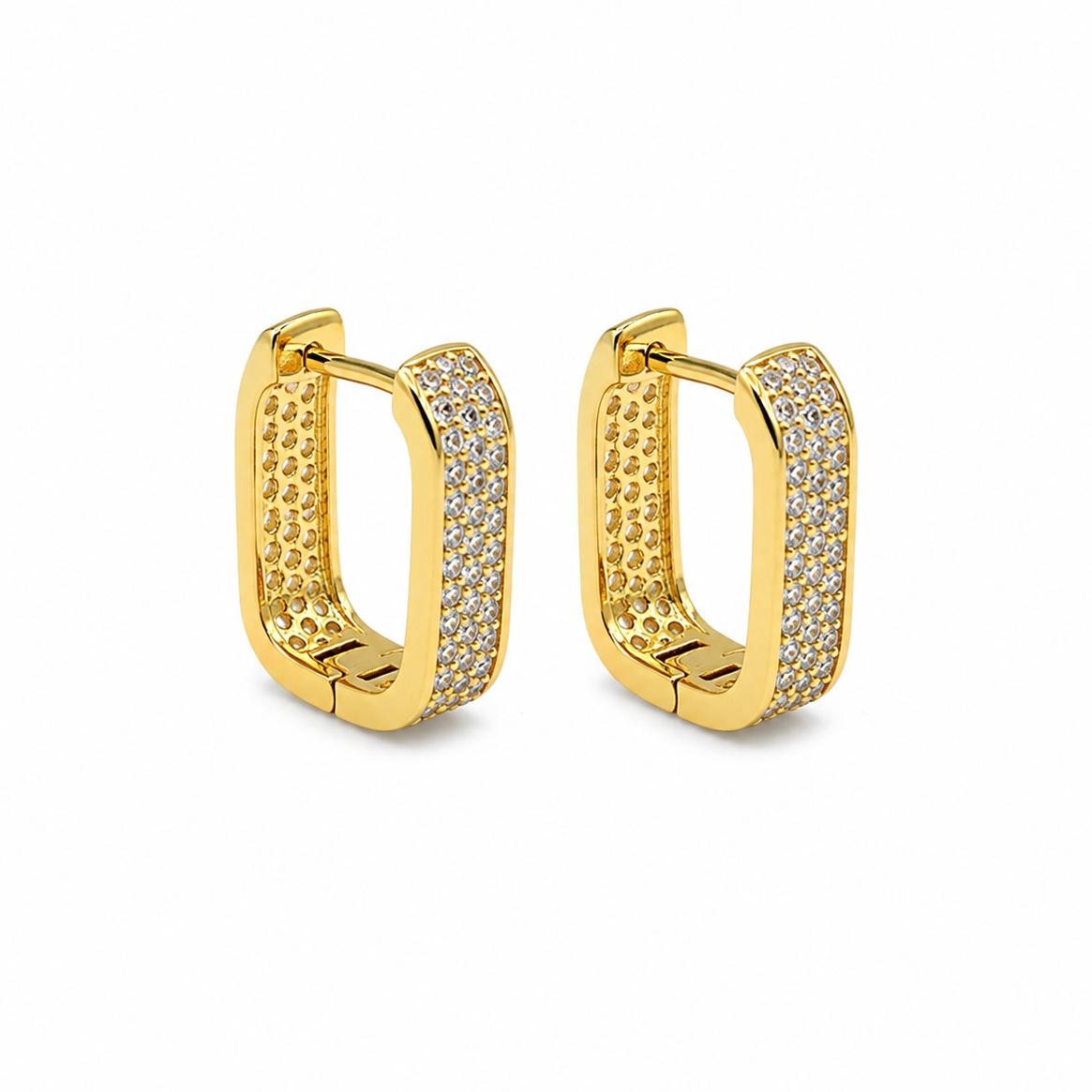 OR BRONZO RETTANGOLARI ZIRCONI SP 6 MM L 1,4 CM