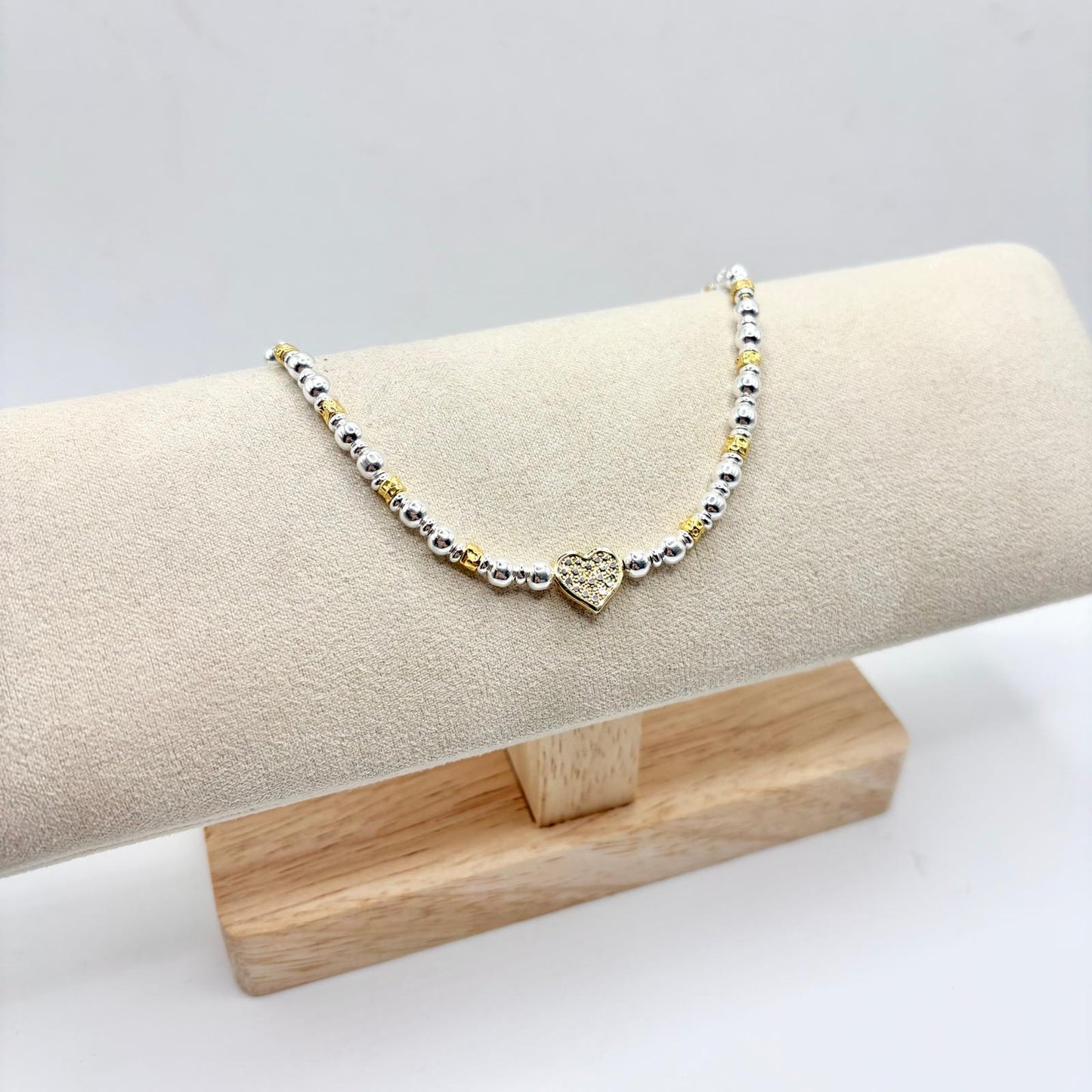 BR PALLINE LISCIE E PEPITE CON CUORE