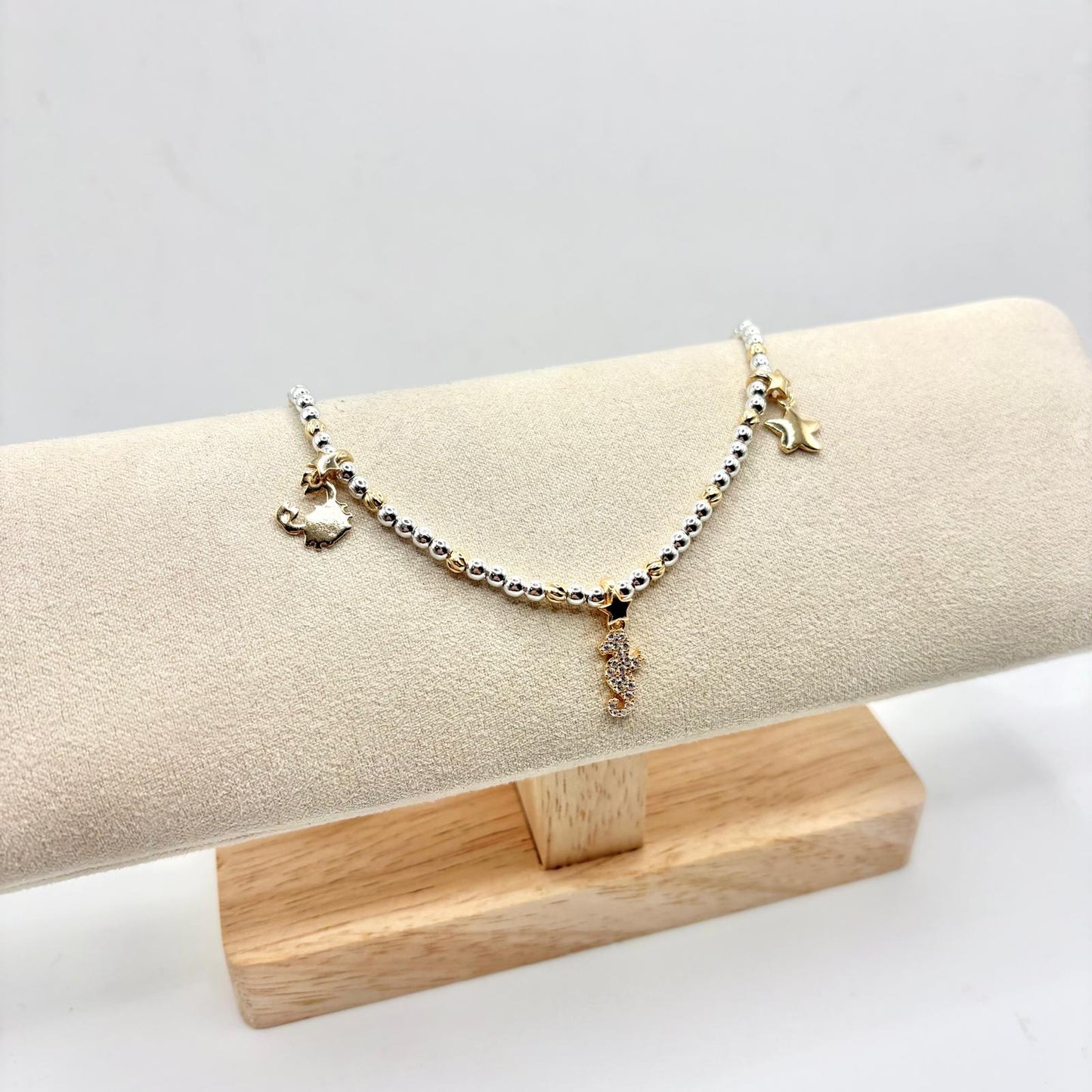 BR PALLINE E 3 CHARM PENDENTI