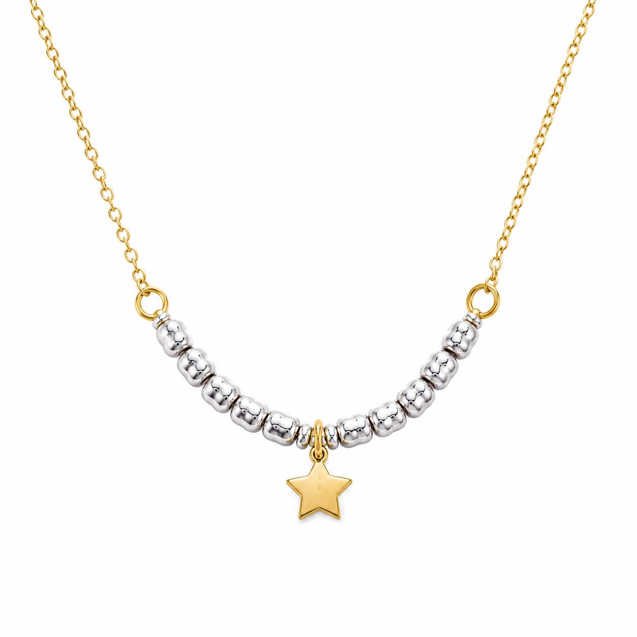 CL BICOLORE PEPITE E CHARM STELLA LISCIA