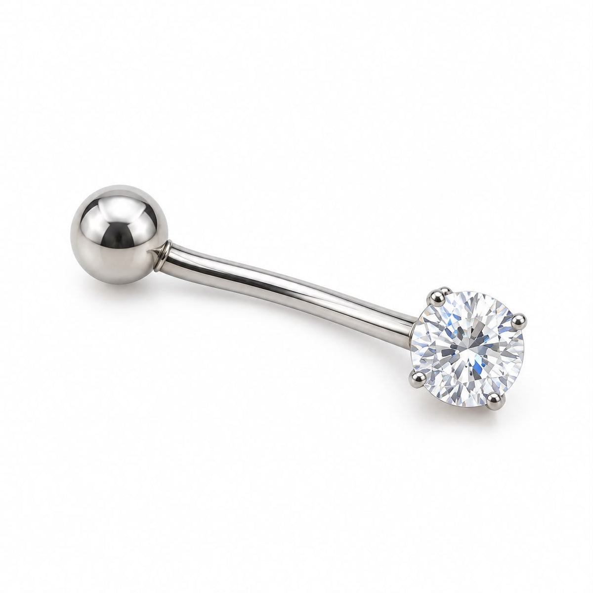 PIERCING OMBELICO PALLINA 5 MM E PUNTO LUCE 6 MM