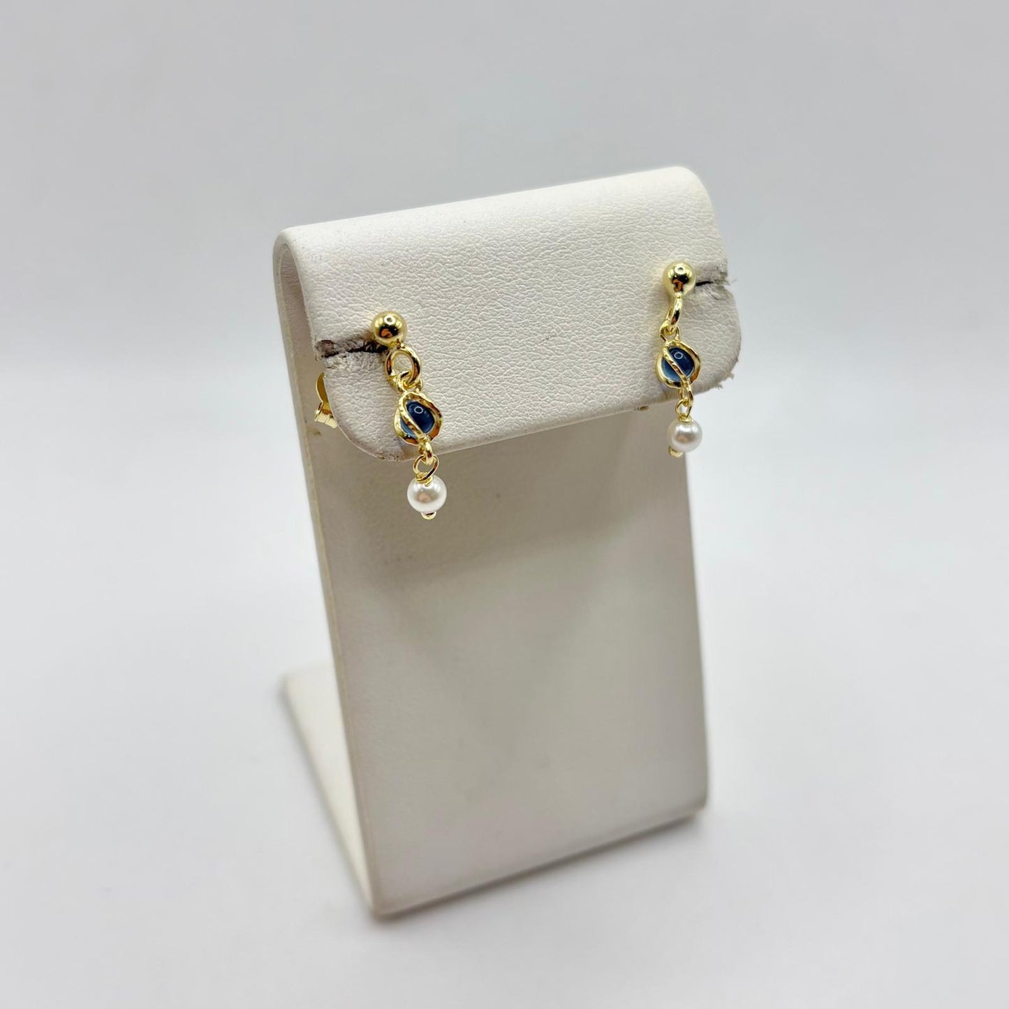 ORP CON PERLINA E PIETRA COLORATA INCASTONATA