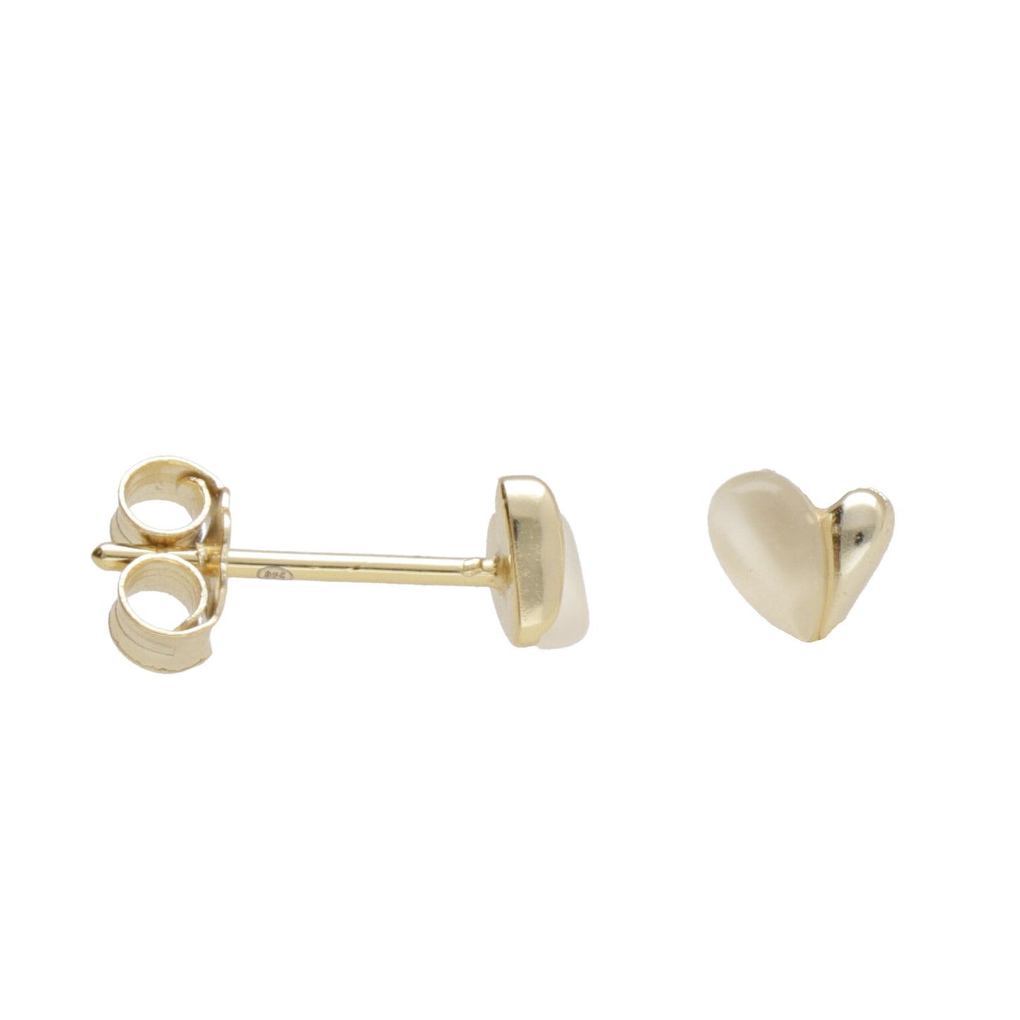 OR CUORE MEA’ LISCIO META’ OPALE BIANCO