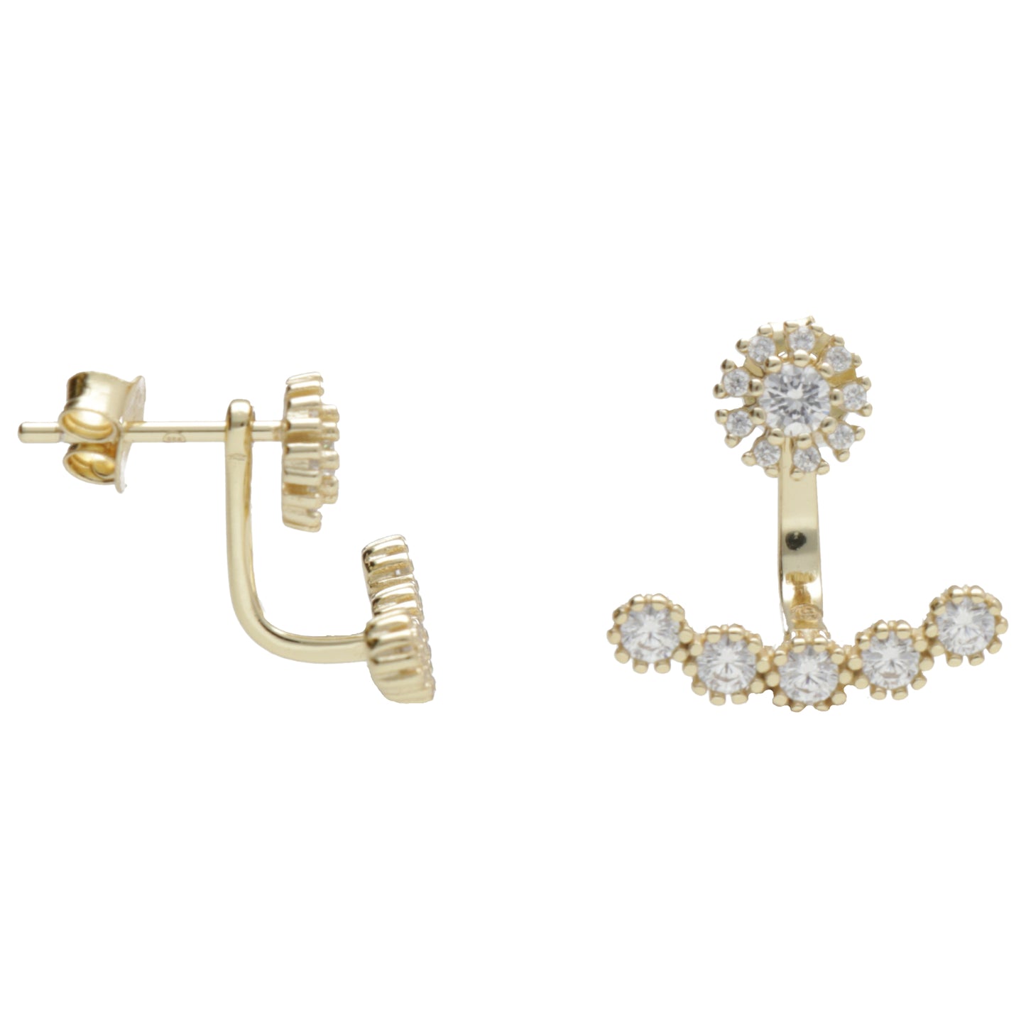 OR EAR JACKET FIORE E ZIRCONI