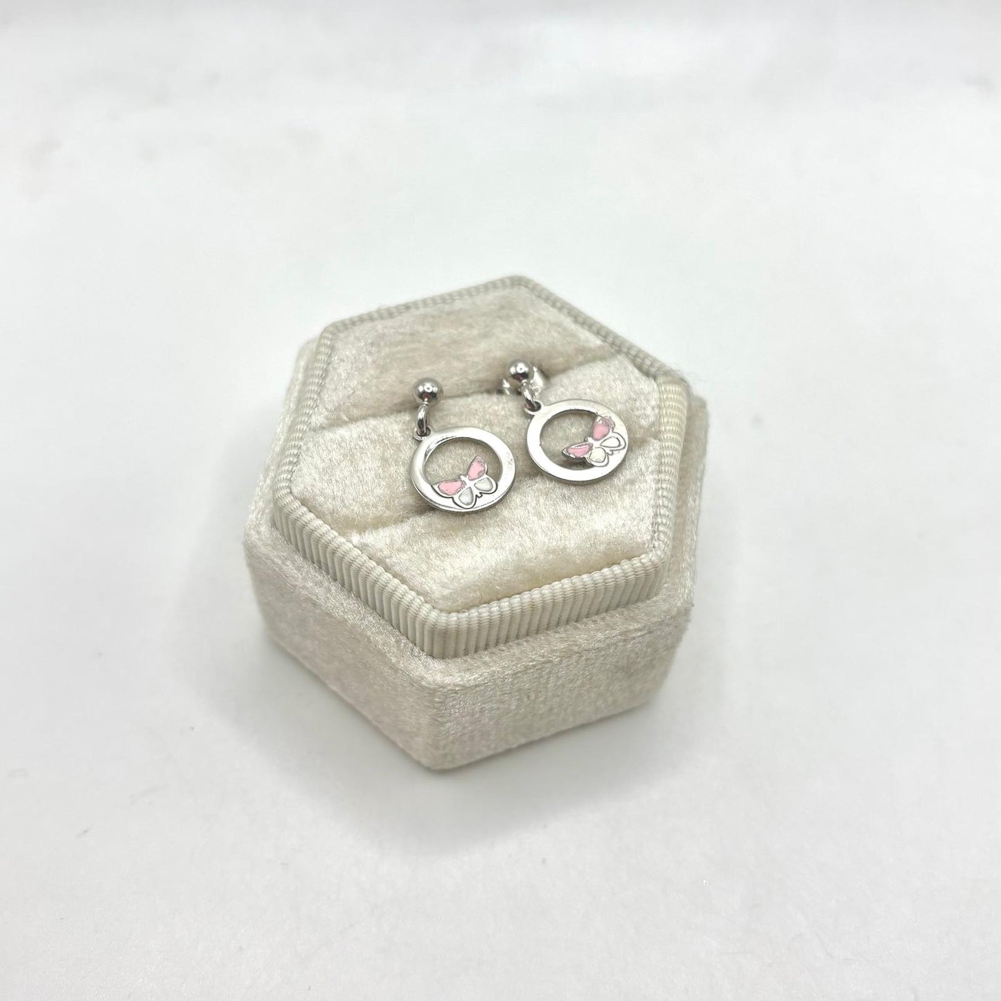 ORB CERCHIO CON FARFALLA SMALTO PEND