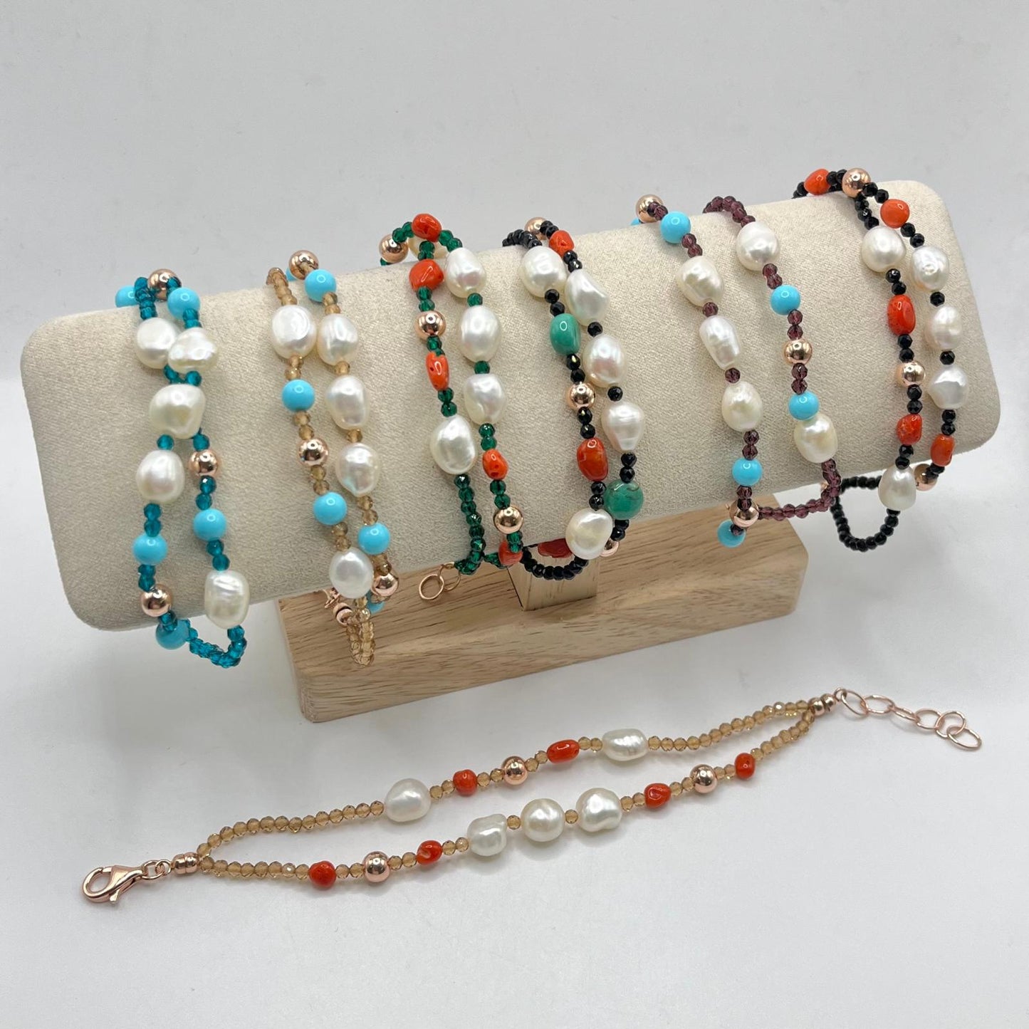 BR DOPPIO CON PERLINE E PERLE