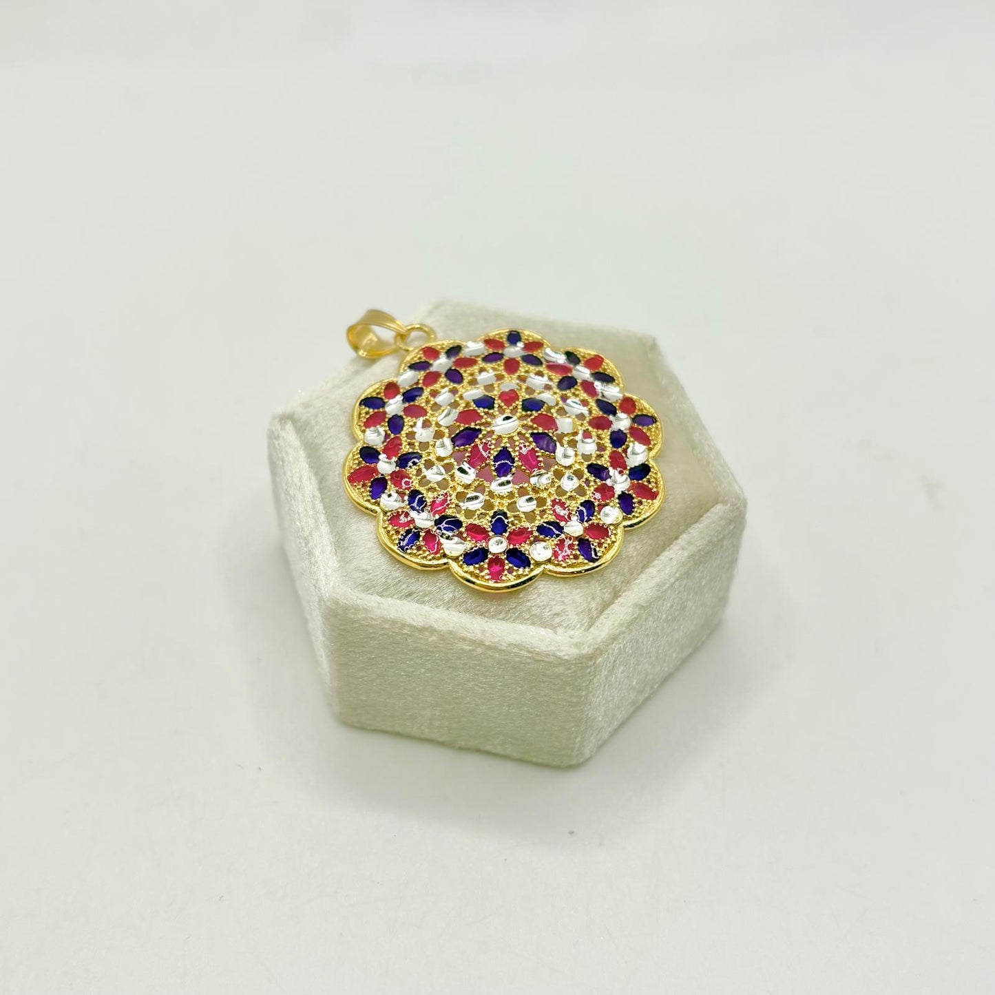 CIONDOLO FIORE COLORATO