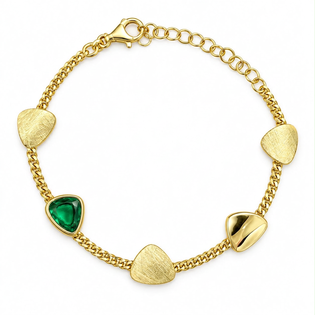 Bracciale con pietra verde