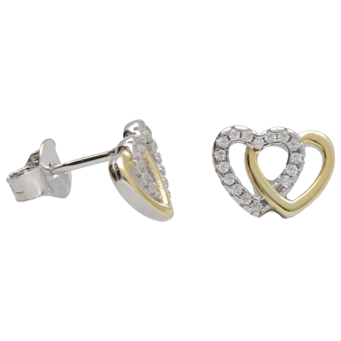 OR DOPPIO CUORE UNO CON ZIRCONI