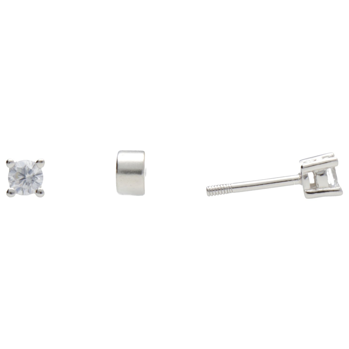 PIERCING PUNTO LUCE 4 MM CHIUSURA A VITE
