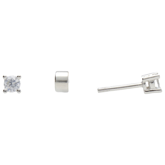 PIERCING PUNTO LUCE 4 MM CHIUSURA A VITE