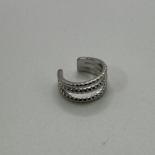 EARCUFF 3 CERCHI CORDA