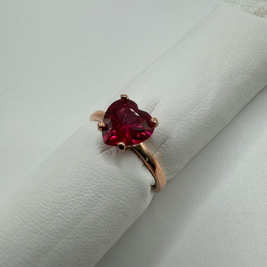 ANELLO CUORE ROSSO