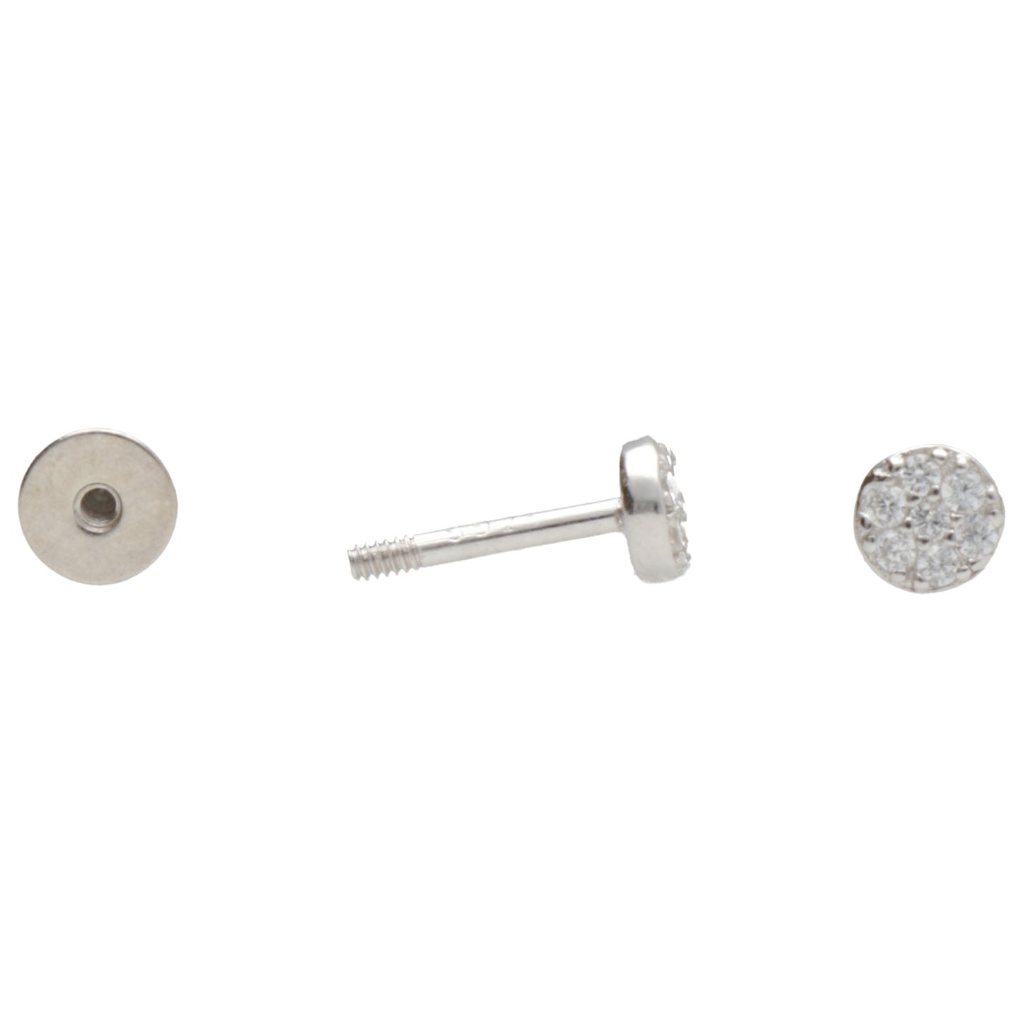 PIERCING CERCHIO ZIRCONI CHIUSURA A VITE