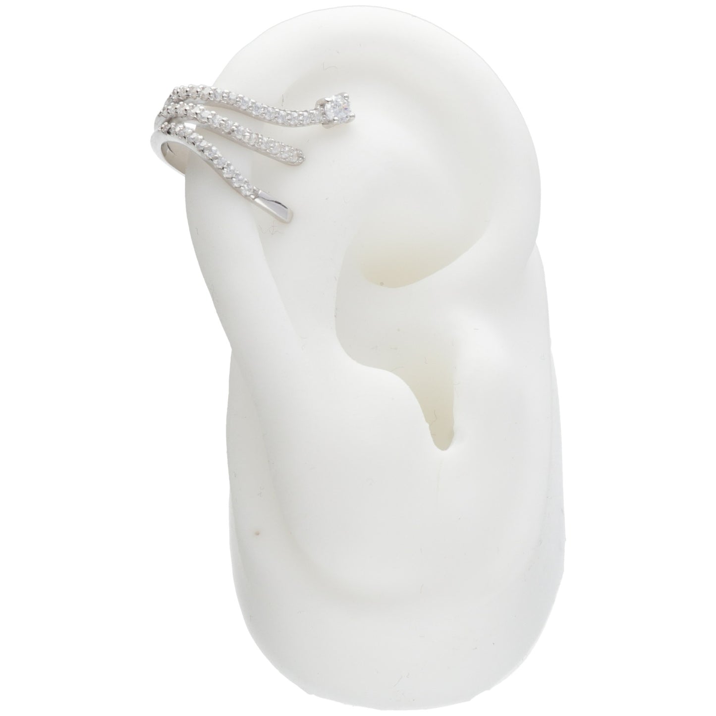 EARCUFF 3 FILI ZIRCONI E PIETRA