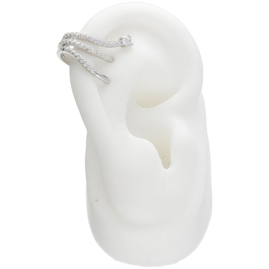 EARCUFF 3 FILI ZIRCONI E PIETRA