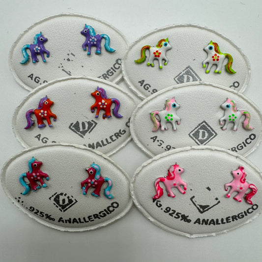 OR BIMBA UNICORNO FIORE SMALTATO