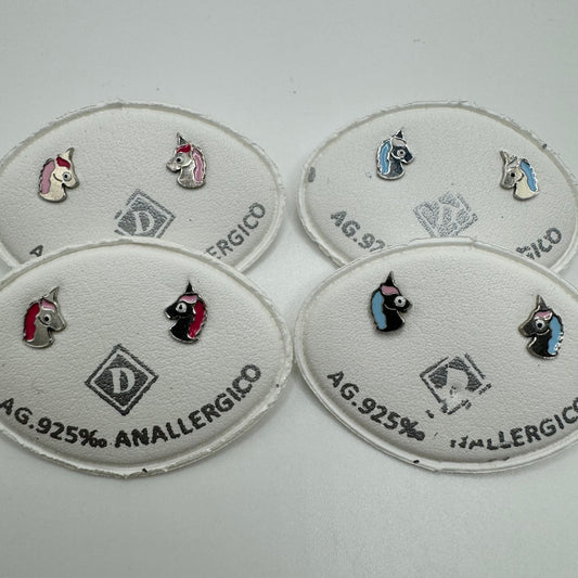 OR BIMBA TESTA UNICORNO SMALTATA