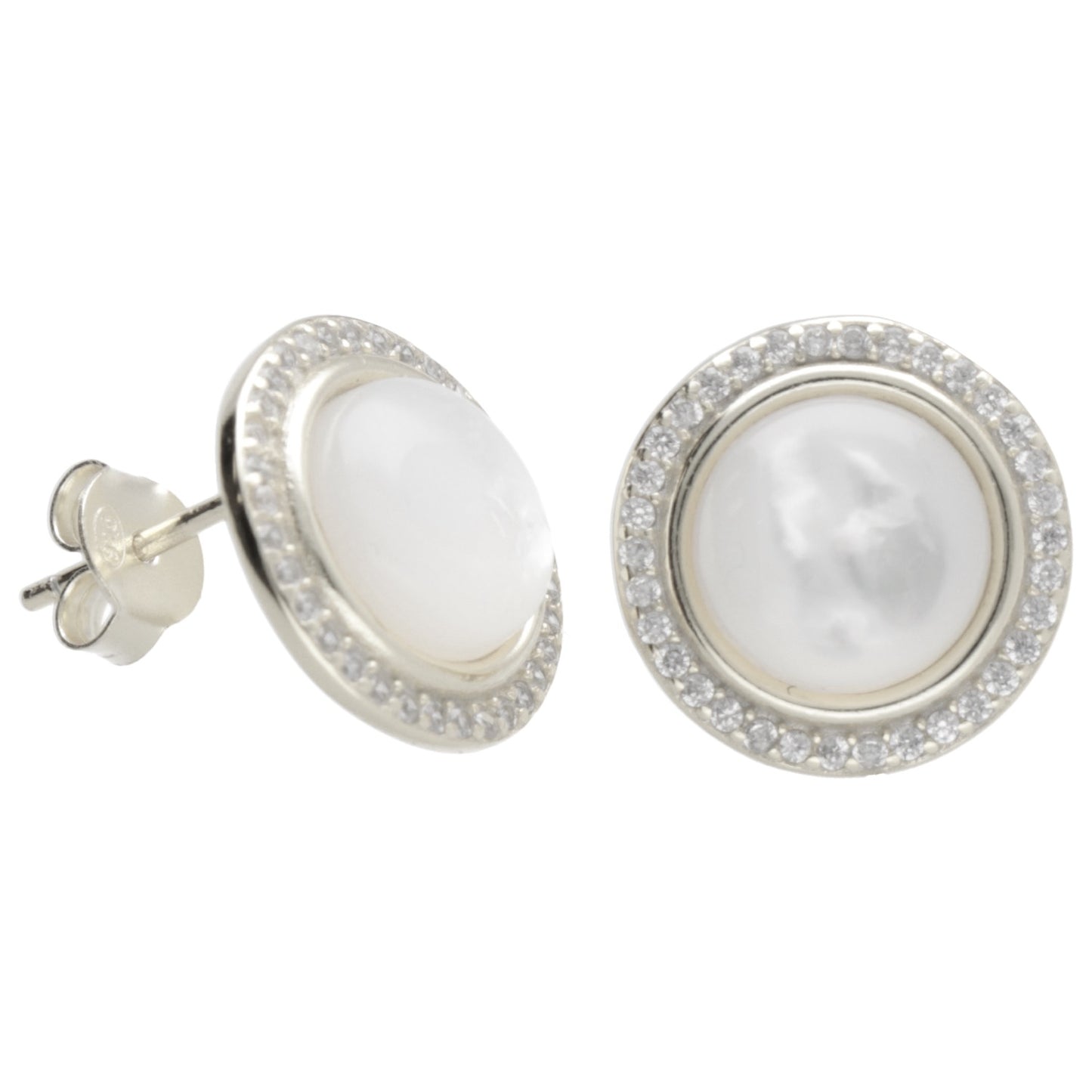 OR TONDI MADREPERLA E ZIRCONI