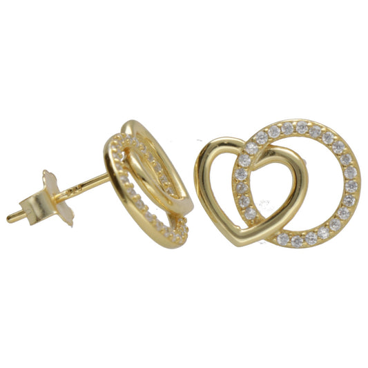 OR INCROCIO CERCHIO ZIRCONI CUORE