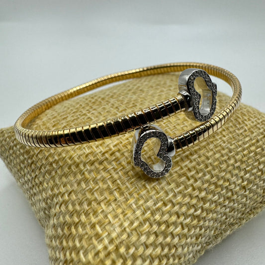 BR RIGIDO BICOLORE CUORI ZIRC