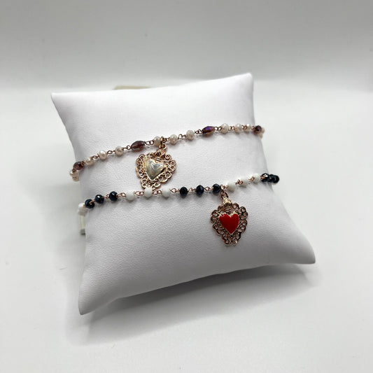 BR PERLINE E CIONDOLO CUORE