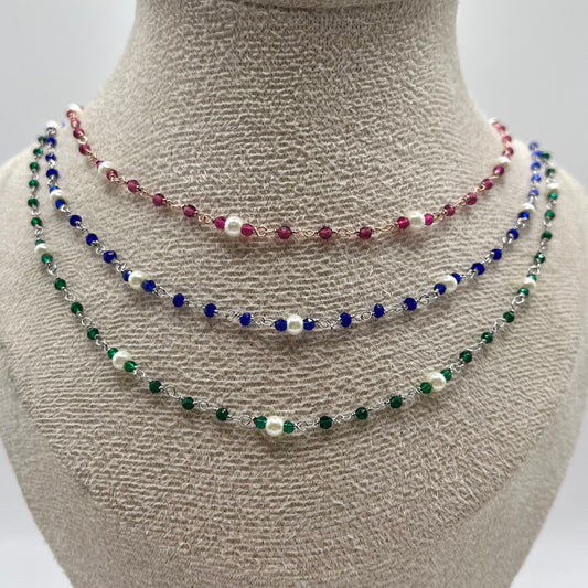 CL CON 6 PERLINE E PIETRE