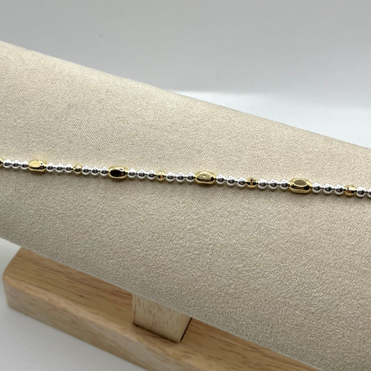 BR PALLINE CON RONDELLE ORO ALTERNATE