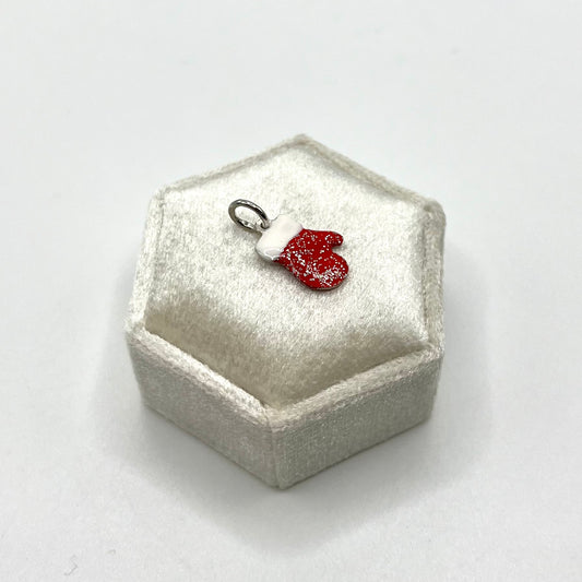 CIONDOLO GUANTO ROSSO BRILLANTINI