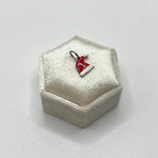 CIONDOLO CAPPELLO ROSSO BRILLANTINI