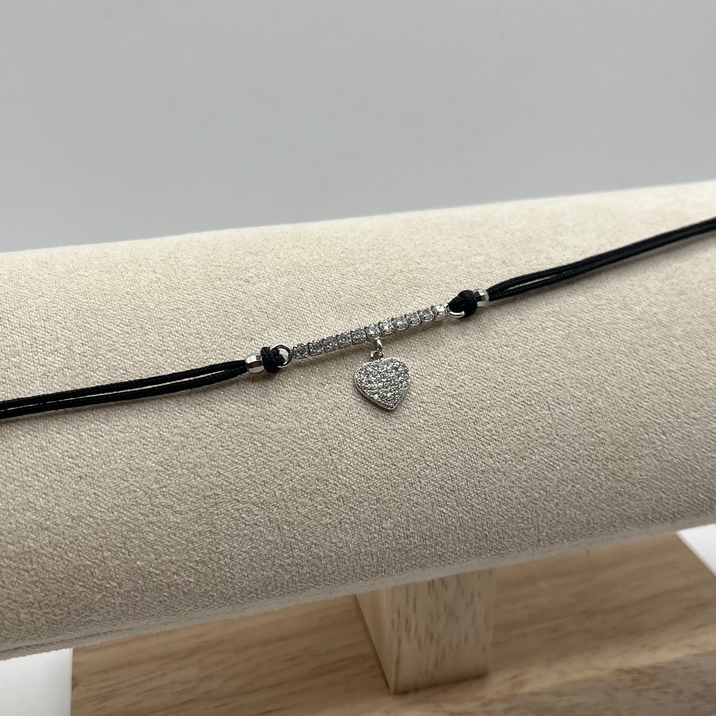BR CORDINO CON ZIRC + CHARM CUORE ZIRC