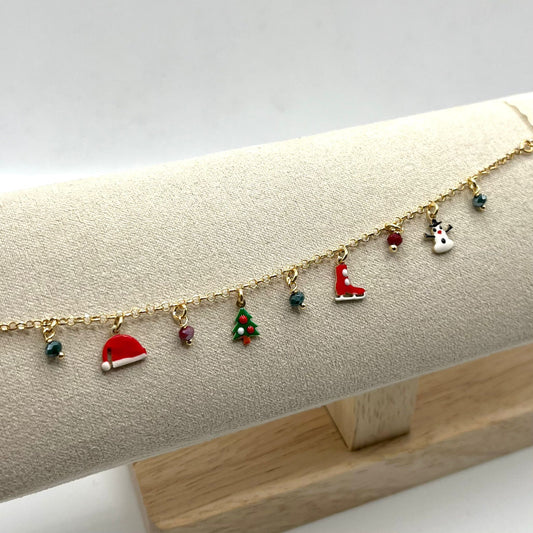 BR CHARM NATALIZI PERLINE VIOLA E VERDI