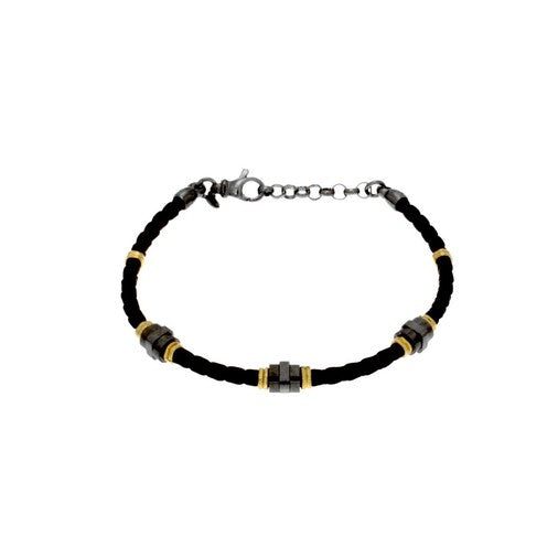 BR PELLE ROND NERE E ORO