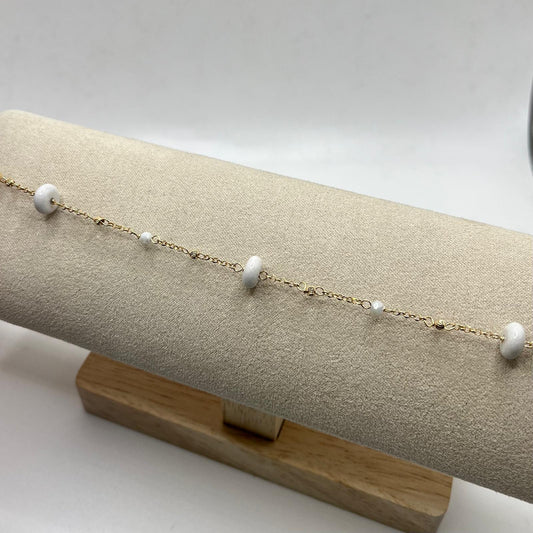 BR PIETRE OVALI E SFERETTE PIATTE BIANCHE