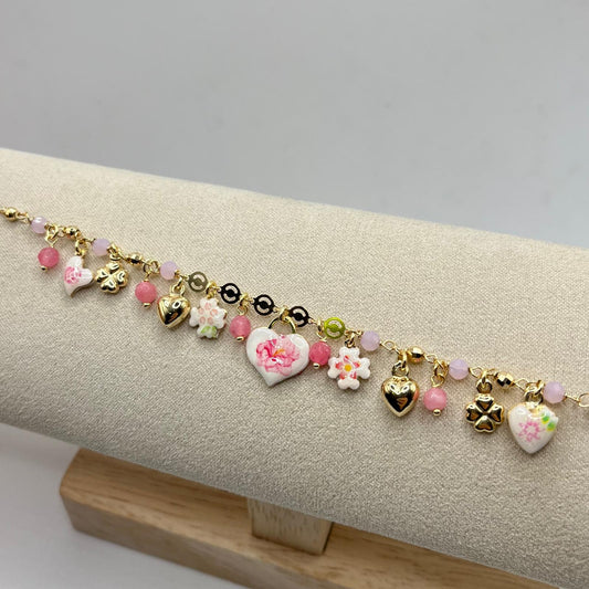 BR PERLE ELEM SMALTATI QUADRIFOGLI