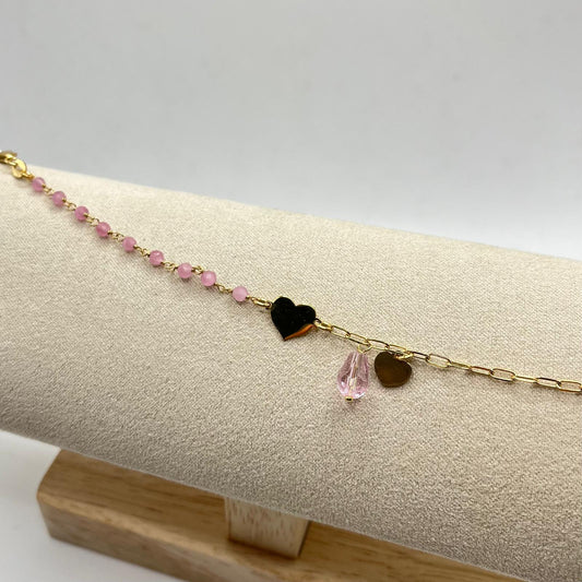 BR META’ PERLINE E CUORE LISCIO CENTRALE