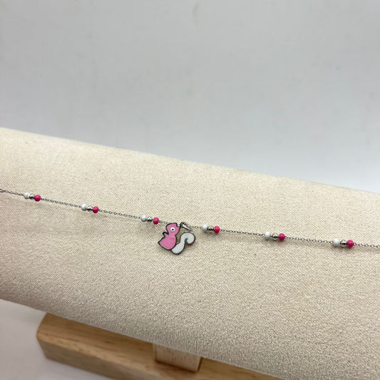 BR PERLINE COLORATE E CHARM SCOIATTOLO