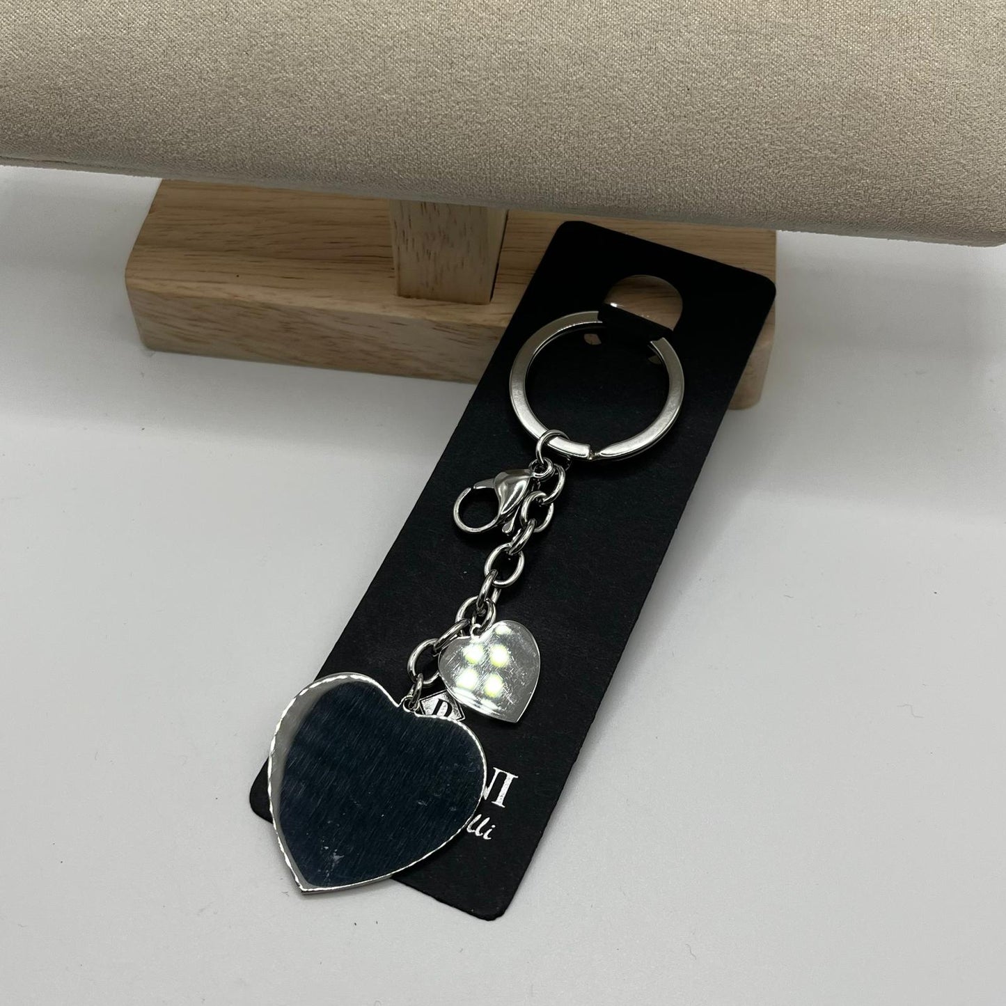STEEL HEART KEY RING