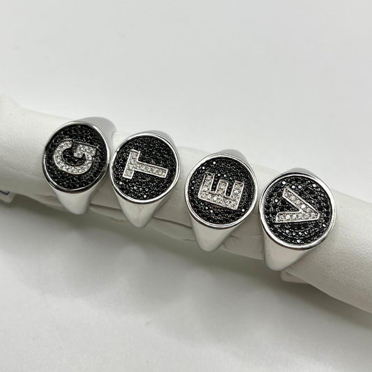 LETTERA ZIRCONI NERI