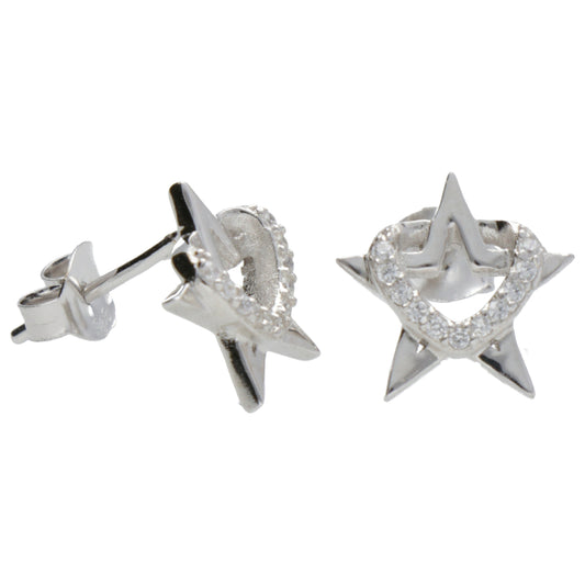 OR INTRECCIO STELLA E CUORE ZIRCONI