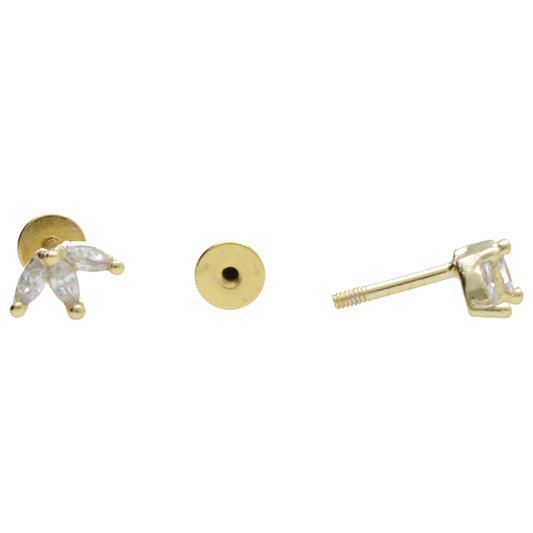 PIERCING TRILOGY ZIRC CON CHIUSURA A VITE