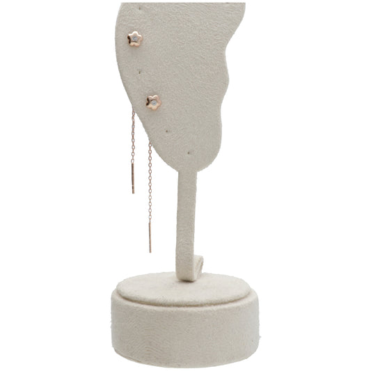 SALISCENDI FIORE LISCIO CON ZIRCONE CENTRALE