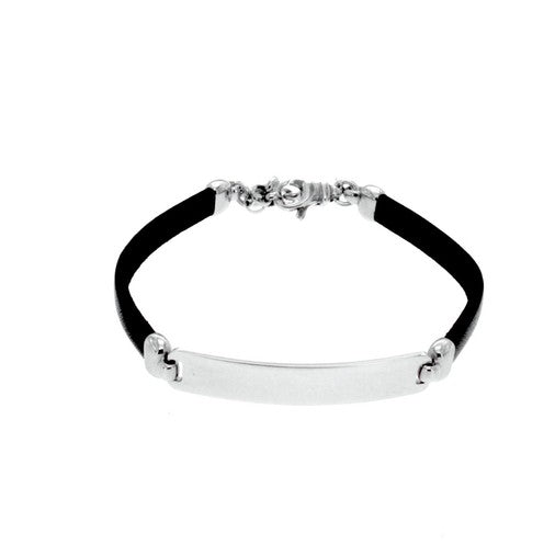 BR UOMO PELLE E TARGA 4X0,7 CM